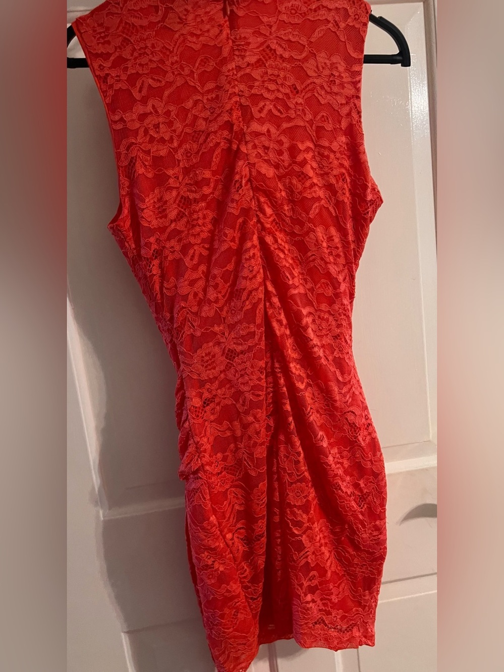 Runaway the label casani Orange Lace Bodycon Dress Side Sash wolf & badger date - Picture 8 of 8
